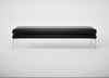 Matera Bench Leather Stonewash Vintage Green 278 / Stainless Steel / 180cm