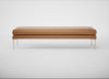 Matera Bench Leather Stonewash Toffee 277 / Stainless Steel / 180cm