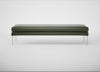 Matera Bench Leather Stonewash Light Brown 274 / Stainless Steel / 180cm