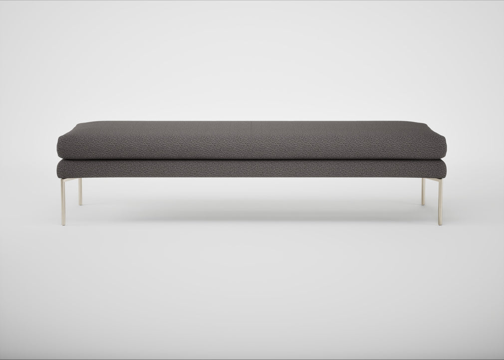 Matera Bench Loop Boucle Granite / Stainless Steel / 180cm