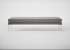 Matera Bench Nobilis Velvet Dolphin / Stainless Steel / 180cm