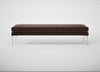 Matera Bench Nobilis Velvet Espresso / Stainless Steel / 180cm