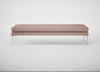 Matera Bench Siena Cotton Dusky Pink / Stainless Steel / 180cm