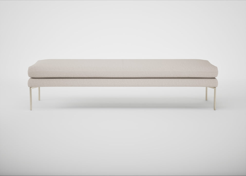 Matera Bench Siena Cotton Natural / Stainless Steel / 180cm