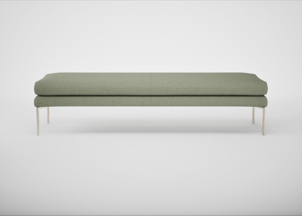 Matera Bench Siena Cotton Pistachio / Stainless Steel / 180cm