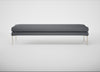 Matera Bench Siena Cotton Shale Grey / Stainless Steel / 180cm