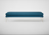 Matera Bench St Moritz Wool Blue / Stainless Steel / 180cm