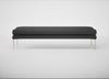 Matera Bench St Moritz Wool Grey / Stainless Steel / 180cm