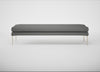 Matera Bench St Moritz Wool Light Grey / Stainless Steel / 180cm