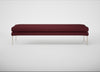Matera Bench St Moritz Wool Red / Stainless Steel / 180cm