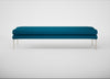 Matera Bench St Moritz Wool Teal / Stainless Steel / 180cm