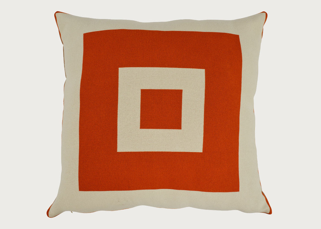 Ambar Exclusive Bold Frame Square Cushion Sienna