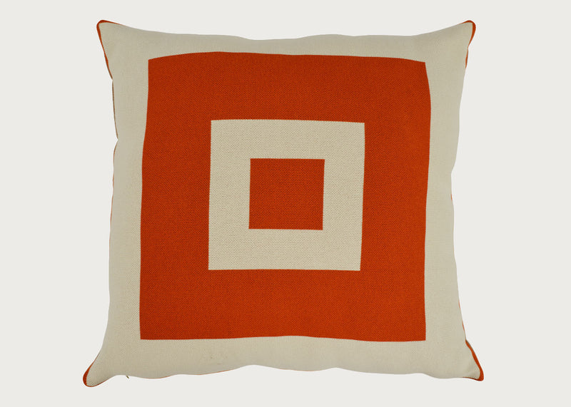 Ambar Exclusive Bold Frame Square Cushion Sienna
