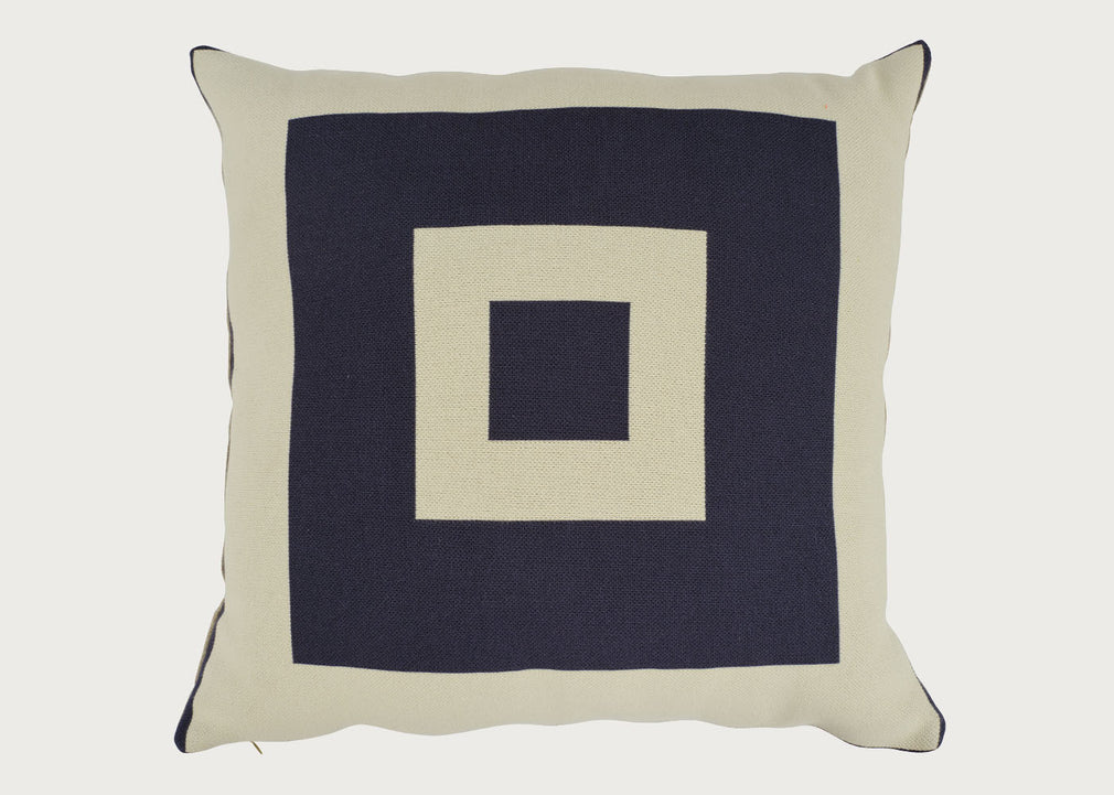 Ambar Exclusive Bold Frame Square Cushion Slate