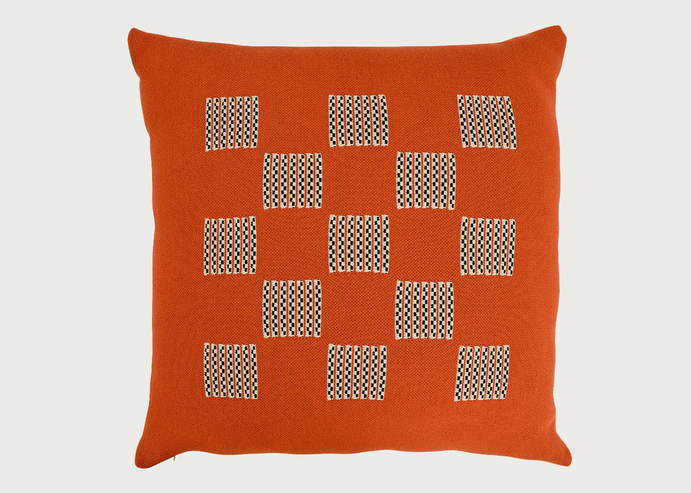 Ambar Exclusive Embossed Cord Cushion Sienna