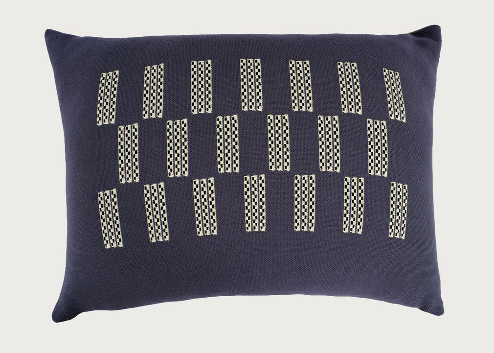 Ambar Exclusive Embossed Cord Cushion Slate
