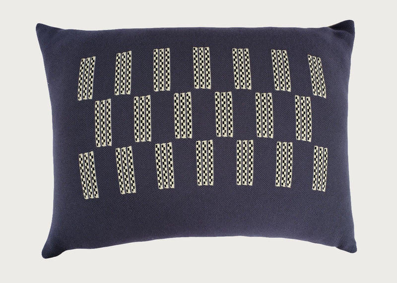Ambar Exclusive Embossed Cord Cushion Slate