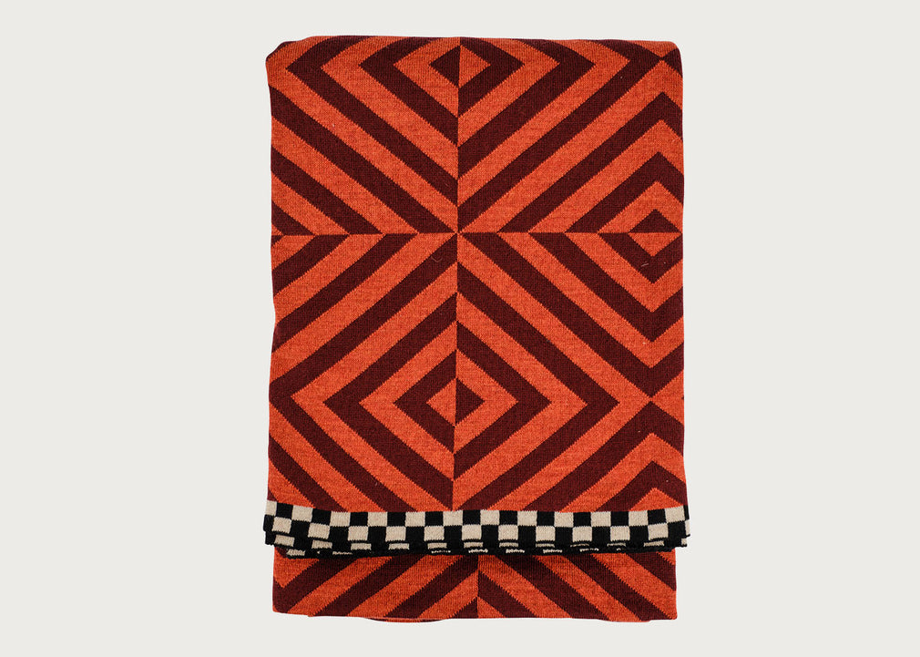 Ambar Exclusive Shadow Merino Throw Sienna