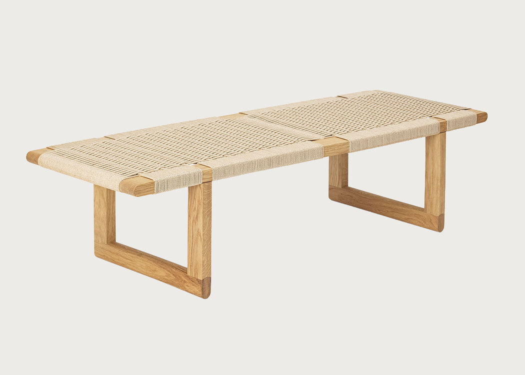 BM0489L Bench Oiled Oak Natural Paper Cord 138cm