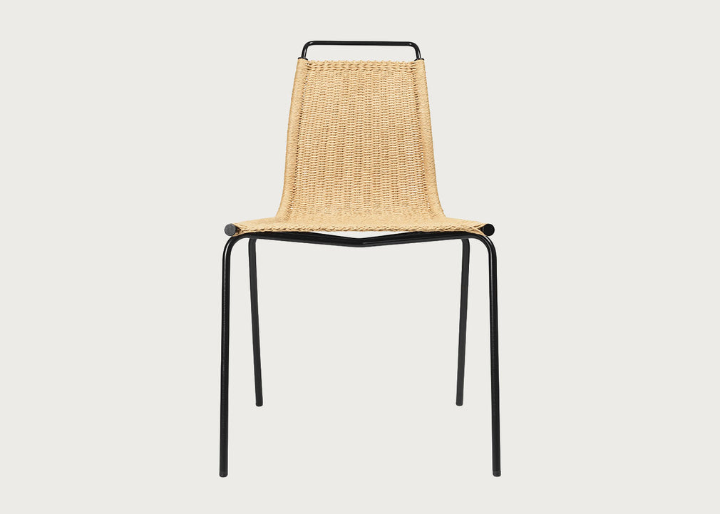 PK1 Chair Black Frame Natural Paper Cord