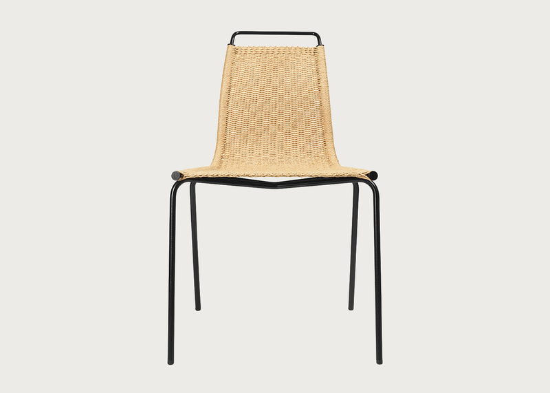 PK1 Chair Black Frame Natural Paper Cord