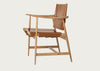BM1106 Huntsman Chair Oiled Oak Cognac Leather with Brass