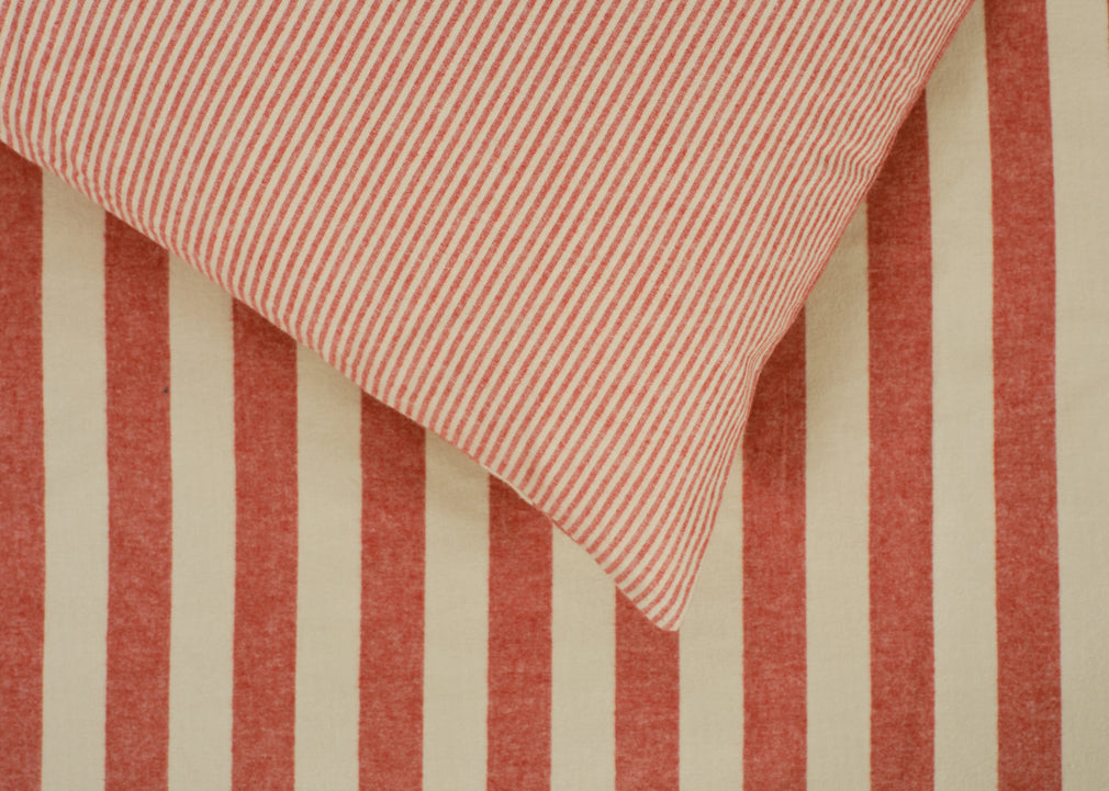 Organic Cotton Flannel Bed Linen Set Red