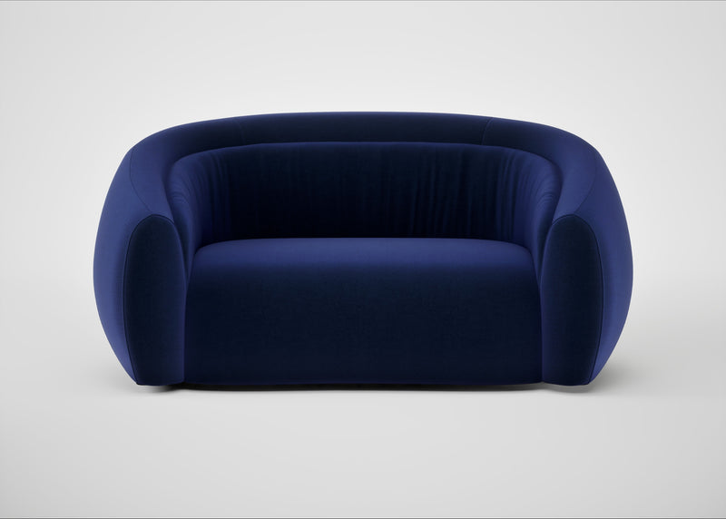 Flora 2 Seater Sofa Nobilis Velvet Neptune