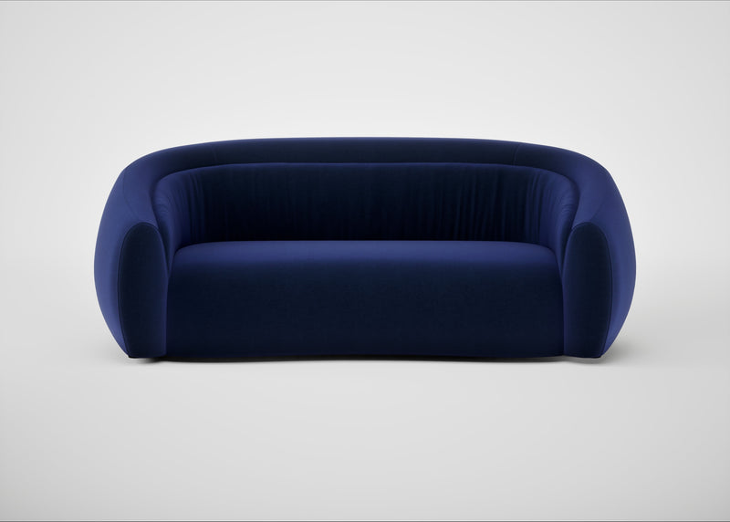 Flora 3 Seater Sofa Nobilis Velvet Neptune