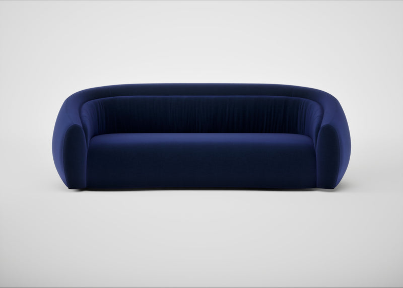 Flora 4 Seater Sofa Nobilis Velvet Neptune