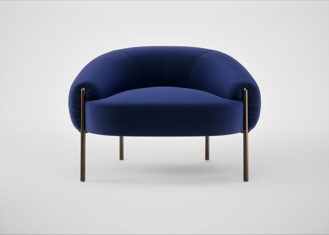 Isola Armchair Nobilis Velvet Neptune / Bronze