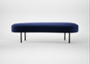 Isola Large Ottoman Nobilis Velvet Neptune / Black