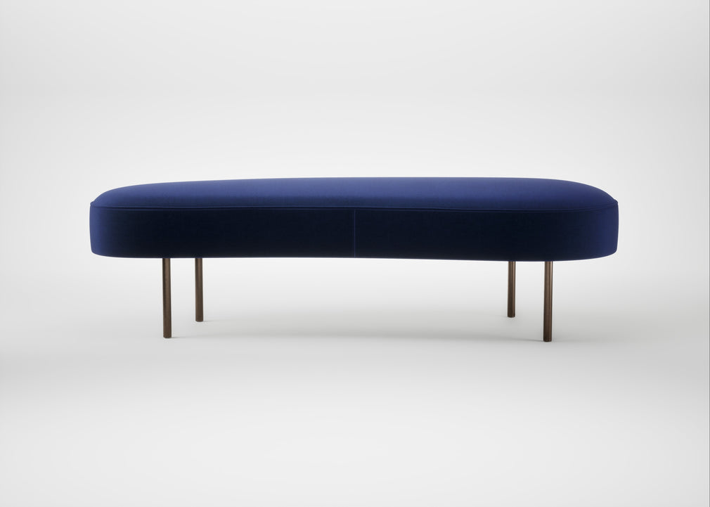 Isola Large Ottoman Nobilis Velvet Neptune / Bronze