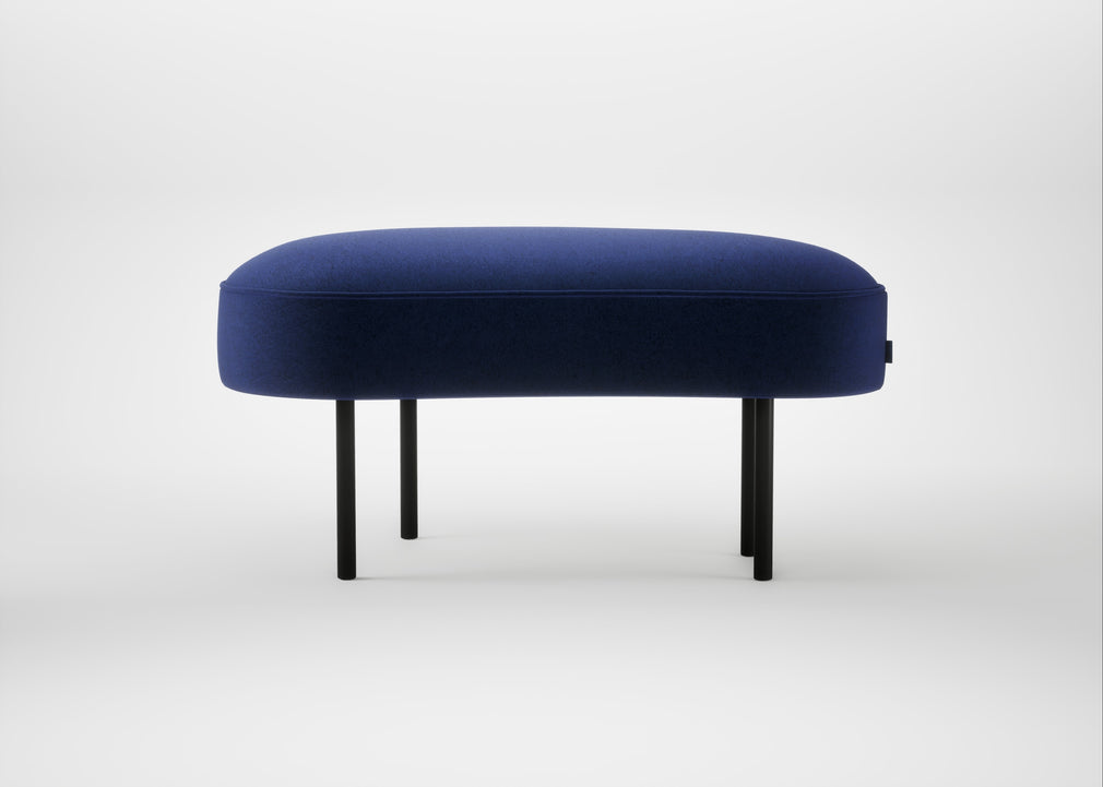 Isola Small Ottoman Nobilis Velvet Neptune / Black