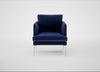 Matera Armchair Nobilis Velvet Neptune / Stainless Steel