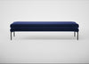 Matera Bench Nobilis Velvet Neptune / Black / 180cm