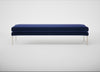 Matera Bench Nobilis Velvet Neptune / Stainless Steel / 180cm