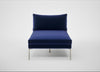 Matera Chaise Lounge Nobilis Velvet Neptune / Stainless Steel