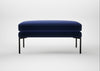 Matera Ottoman Nobilis Velvet Neptune / Black