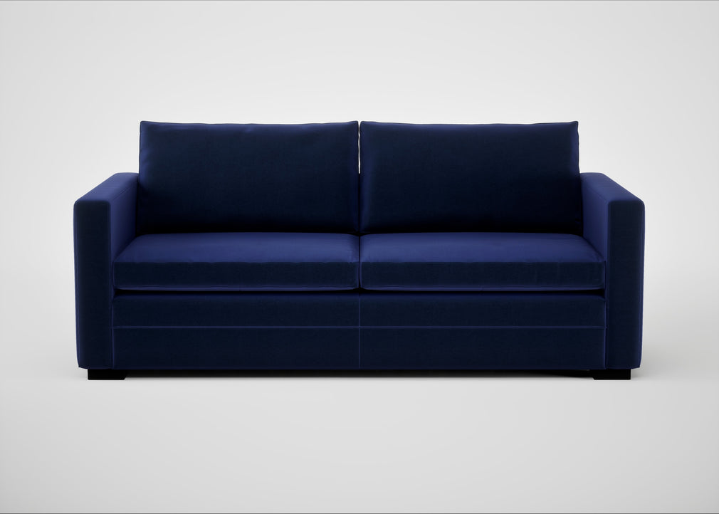 Palermo 3 Seater Sofa Nobilis Velvet Neptune / Black