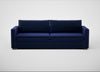 Palermo 5 Seater Sofa Nobilis Velvet Neptune / Walnut and Brass