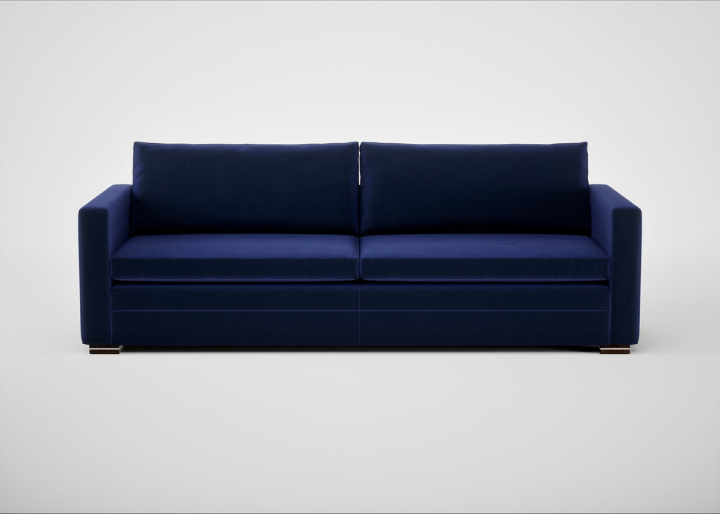Palermo 5 Seater Sofa Nobilis Velvet Neptune / Walnut