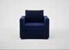 Palermo Armchair Nobilis Velvet Neptune / Walnut and Brass