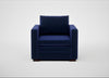 Palermo Armchair Nobilis Velvet Neptune / Walnut