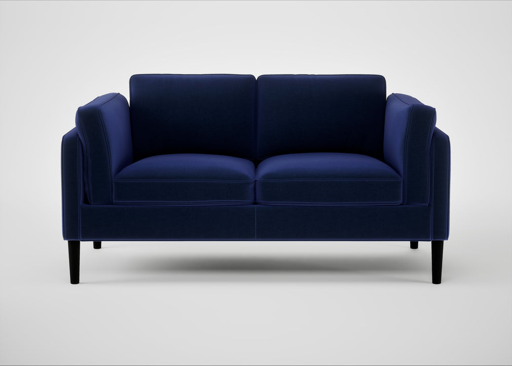 Sonno 2 Seater Sofa Nobilis Velvet Neptune / Wenge Black
