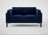 Sonno 2 Seater Sofa Nobilis Velvet Neptune / Wenge Black