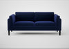 Sonno 3 Seater Sofa Nobilis Velvet Neptune / Wenge Black