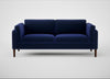 Sonno 3 Seater Sofa Nobilis Velvet Neptune / Walnut