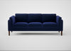 Sonno 4 Seater Sofa Nobilis Velvet Neptune / Walnut