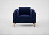 Sonno Armchair Nobilis Velvet Neptune / Natural